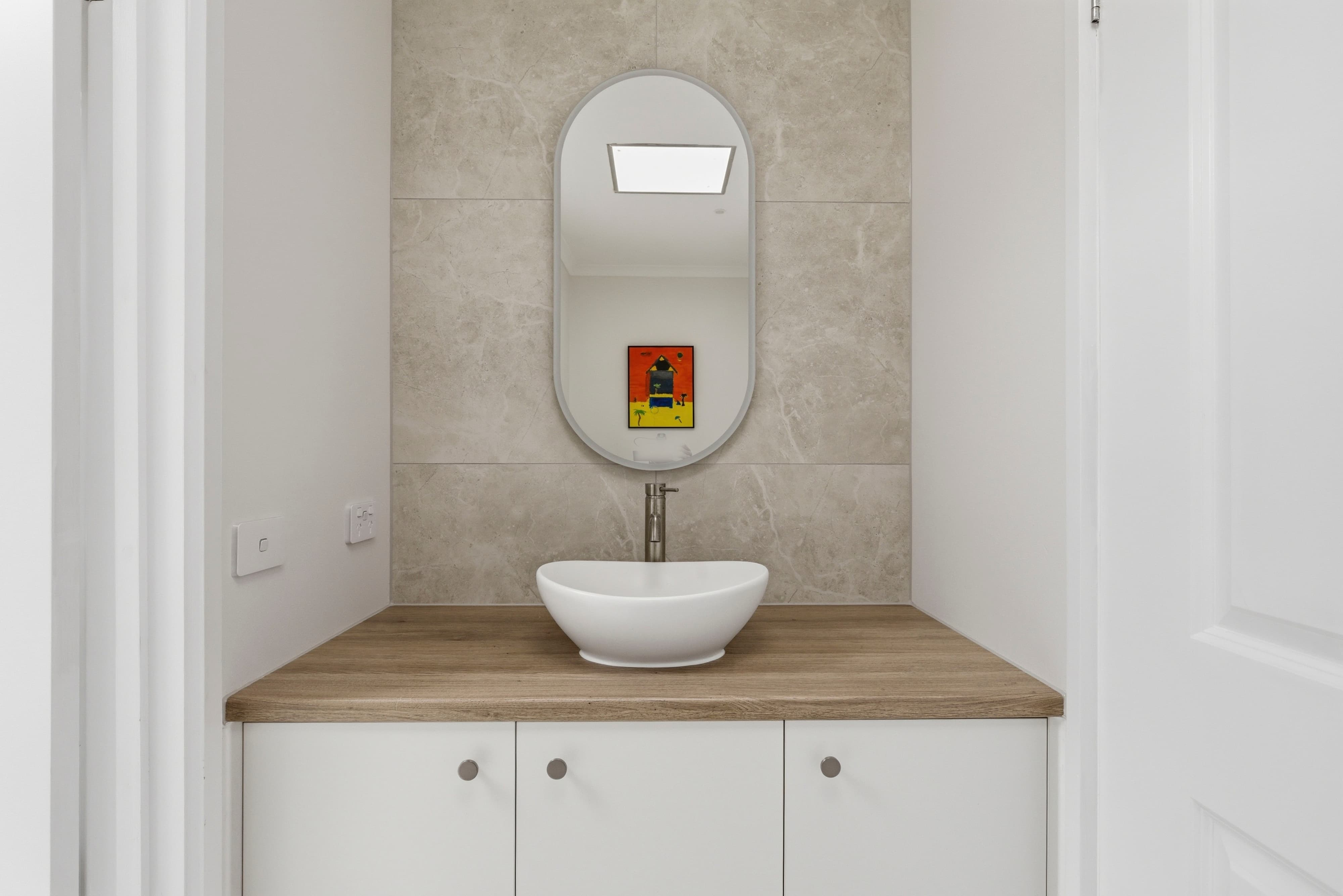 The powder rooms